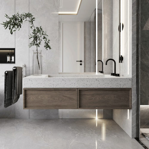Carrelage en porcelaine - VERAT LT GREY  - NABEL GROUP - poli / d'intérieur / de salle de bain
