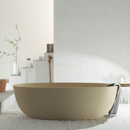 Baignoire ovale - OVO - RELAX DESIGN - en îlot / en composite / blanche