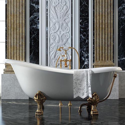 Baignoire ovale - CASSIOPEA - RELAX DESIGN - sur pieds / en composite / en métal