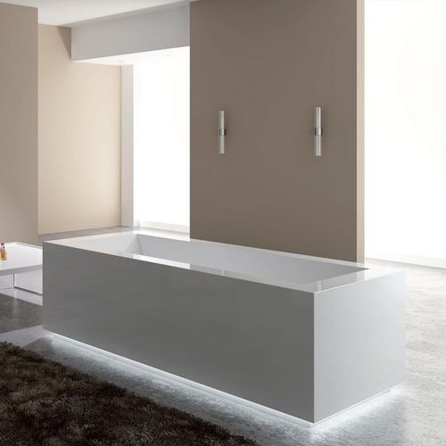 Baignoire à poser - QUADRISSIMA - RELAX DESIGN - en Corian® / hydromassage / pour chromothérapie