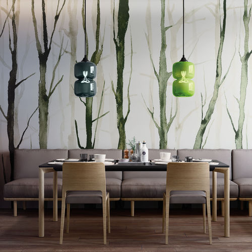 Papier peint contemporain - ALBERI ZEN - Tecnografica Italian Wallcoverings - en fibre de cellulose / à motif nature / gris