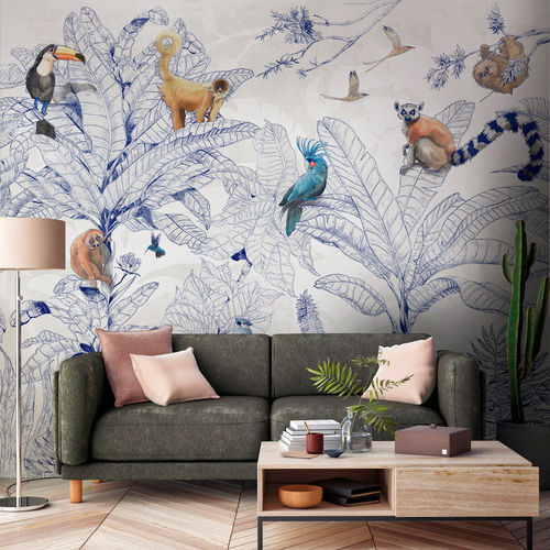 Papier peint contemporain - JUNGLE CLUB - Tecnografica Italian Wallcoverings - en fibre de cellulose / en textile non-tissé / en fibre de verre