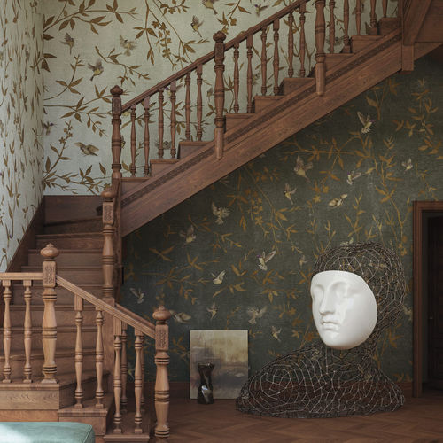 Papier peint classique - OTTONE GARDEN - Tecnografica Italian Wallcoverings - en fibre de cellulose / en textile non-tissé / en fibre de verre