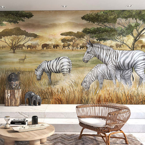 Papier peint contemporain - SAVANA - Tecnografica Italian Wallcoverings - en fibre de cellulose / en textile non-tissé / en fibre de verre