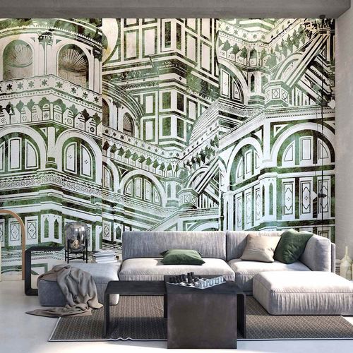Papier peint contemporain - FIRENZE DUOMO - Tecnografica Italian Wallcoverings - en verre / panoramique / à motif géométrique