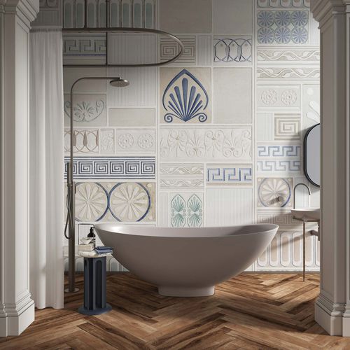 Papier peint classique - CRETA - Tecnografica Italian Wallcoverings - en fibre de cellulose / en textile non-tissé / en fibre de verre