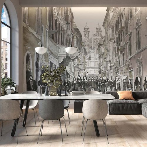 Papier peint contemporain - VIA CONDOTTI - Tecnografica Italian Wallcoverings - en fibre de cellulose / en textile non-tissé / en fibre de verre