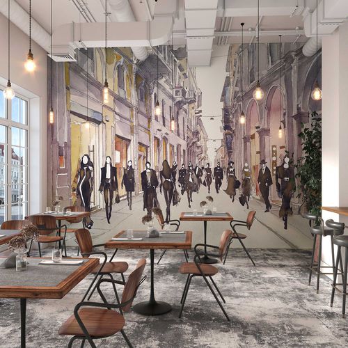 Papier peint contemporain - VIA DELLA SPIGA - Tecnografica Italian Wallcoverings - en fibre de cellulose / en textile non-tissé / en fibre de verre