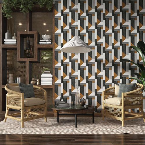 Papier peint ethnique - TARSIA - Tecnografica Italian Wallcoverings - en fibre de cellulose / en textile non-tissé / en fibre de verre