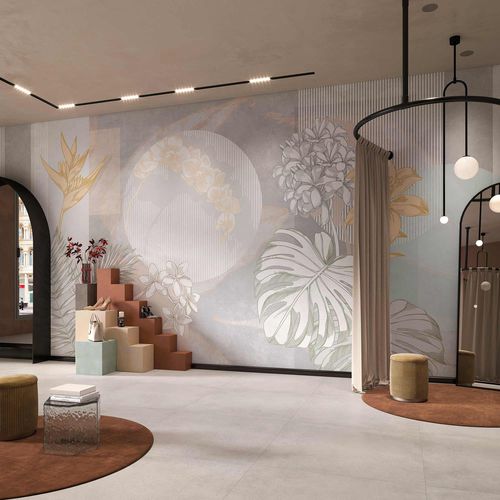 Papier peint contemporain - KAUAI FLOWERS - Tecnografica Italian Wallcoverings - en fibre de cellulose / en textile non-tissé / en fibre de verre