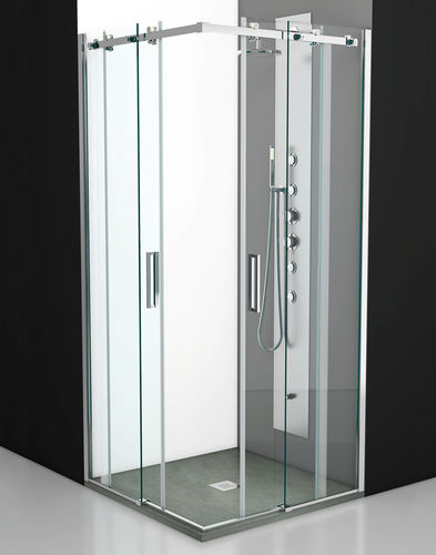 Paroi de douche coulissante - SME-A - THERMO DESIGN - d'angle / en verre trempé