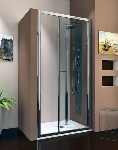 Paroi de douche coulissante-empilable - PRL-SF - THERMO DESIGN - rectangulaire / d'angle / en verre trempé