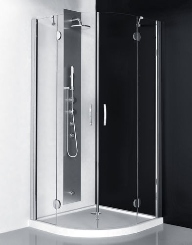 Paroi de douche battante - DIA-S - THERMO DESIGN - courbée / d'angle / en verre trempé