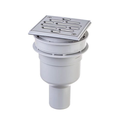 Siphon de sol en inox - JKB Group - pour douche / avec grille / vertical