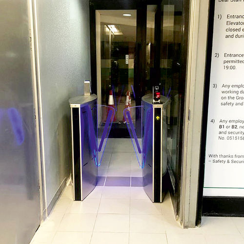 Couloir rapide pour contrôle d'accès automatique - SPEEDBLADE - TiSO - pour flux important / en acier inoxydable / en verre