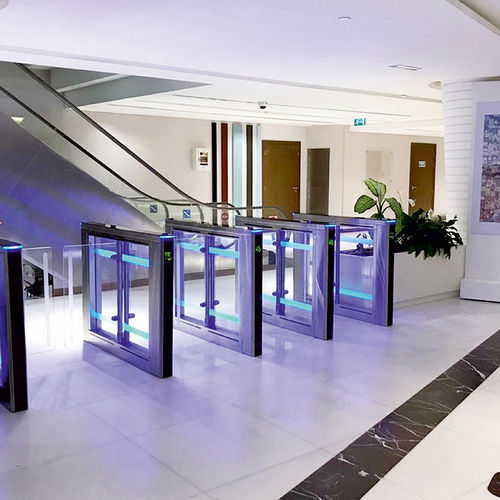 Couloir rapide pour contrôle d'accès automatique - SWEEPER-S - TiSO - en acier inoxydable / en verre