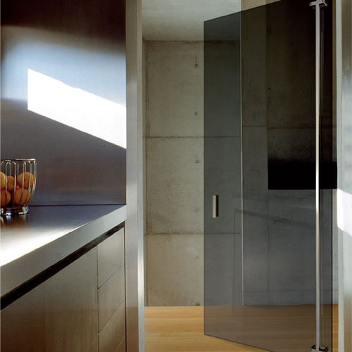 Porte d'intérieur - POST MOUNT - CARVART - en verre / en aluminium anodisé / battante