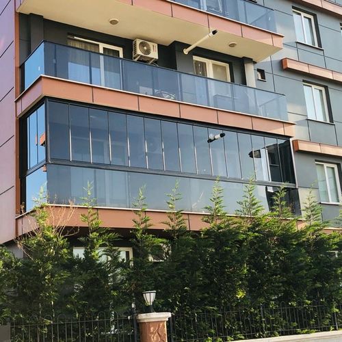 Baie vitrée pliante - KCS FRAMELESS BALCONY SYSTEM - BKS balcony glazing systems - en aluminium / 3 vantaux / 2 vantaux