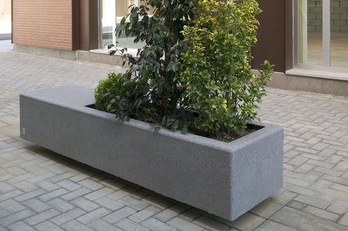 Jardinière en béton - COMBI - Mago Urban - rectangulaire / avec banc intégré / contemporaine