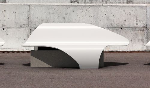 Banc public contemporain - GAVIOTAS - Mago Urban - en béton / en ccv / avec dossier