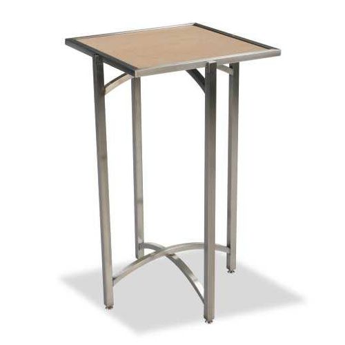 Table mange-debout contemporaine - ECO-FLEX - Forbes Group Ltd - en bois de feuillus / en stratifié / avec piètement en acier inoxydable