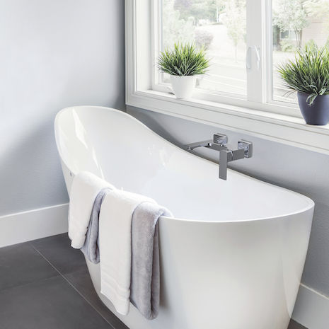 Mitigeur pour baignoire - 60124 - SAONA SLIM - Grifería Clever - mural / en laiton chromé / 2 trous