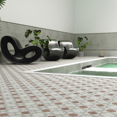 Carreau de ciment en ciment - TORRASTONE® - Mosaics Torra | Cement Tiles - lisse / d'intérieur / de salle de bain