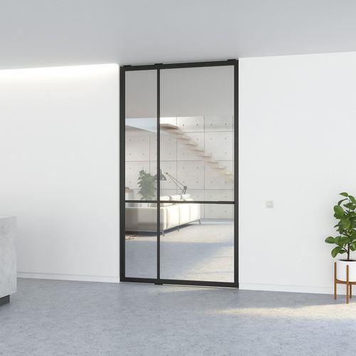 Porte 1 vantail - 5730 - SINGLE - PortaPivot - d'intérieur / en aluminium anodisé / à pivot