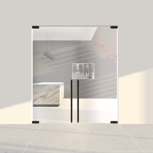 Porte double vantaux - PortaPivot - d'intérieur / en verre / à pivot