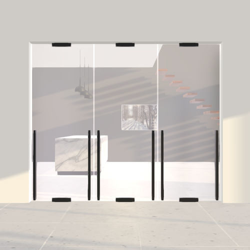 Porte d'intérieur - MULTIPLE - PortaPivot - en verre / pivotante à axe central / contemporaine