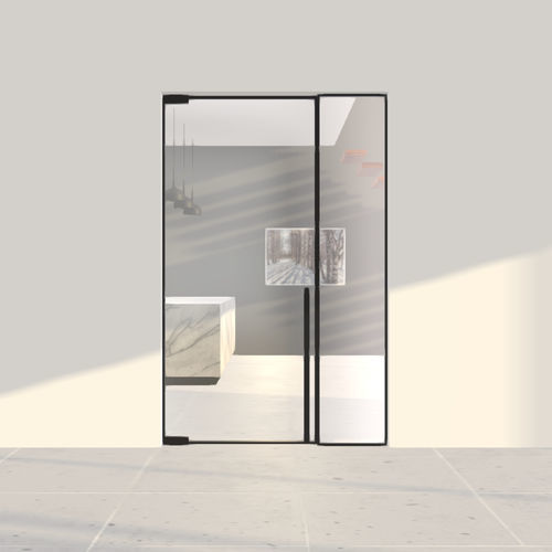 Porte d'intérieur - MINI-MAX - SINGLE + - PortaPivot - en aluminium anodisé / à pivot / contemporaine