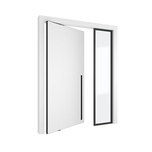 Porte d'intérieur - 4245 - SINGLE +  - PortaPivot - en MDF / en aluminium anodisé / en Corian®