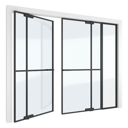 Porte d'intérieur - MINI-MAX + - PortaPivot - en aluminium anodisé / à pivot / contemporaine