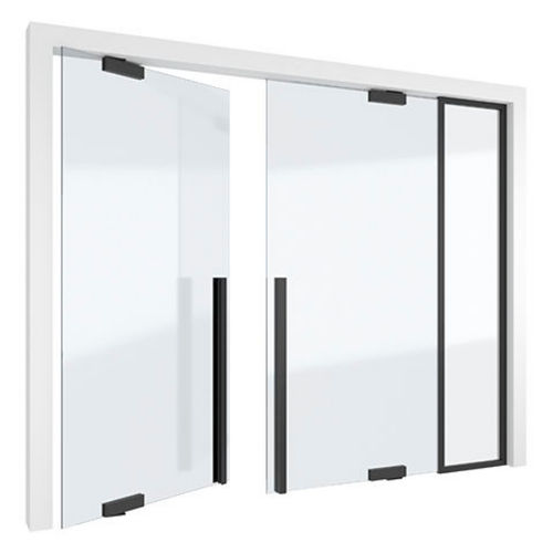 Porte double vantaux - PortaPivot - d'intérieur / en verre / à pivot