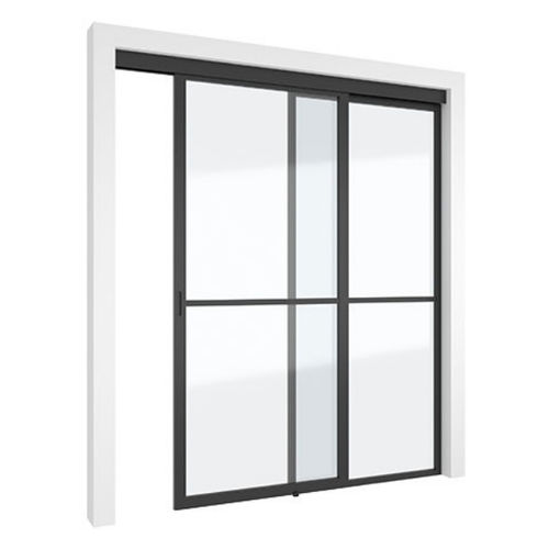 Porte d'intérieur - 5730 - SINGLE + - PortaPivot - en aluminium anodisé / coulissante / contemporaine