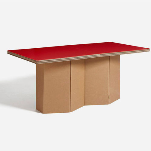 Table contemporaine - POP - Kubedesign - en carton / rectangulaire / pliante