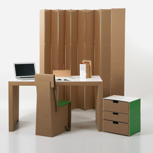 Bureau contemporain - WORK - Kubedesign - en bois / en carton / professionnel