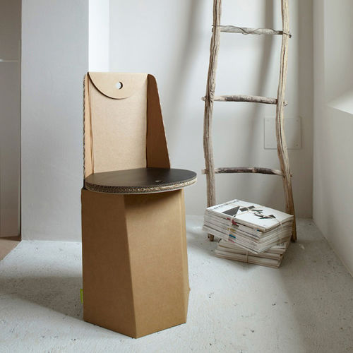 Chaise contemporaine - PIEGA - Kubedesign - d'intérieur / en carton / pliante