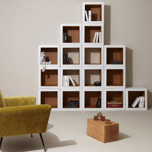 Étagère modulable - KUKÙ - Kubedesign - contemporaine / en carton / professionnelle