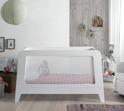 Lit pour bébé contemporain - JUVI  - Bresole - en tissu / en bois