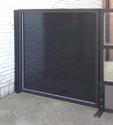 Paravent contemporain - Nice - Van Hoof - en verre / en aluminium thermolaqué / pour restaurant
