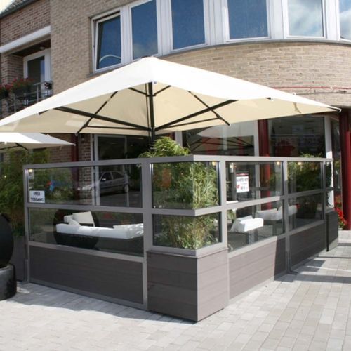 Paravent contemporain - Antwerpen - Van Hoof - en bois / en verre / en aluminium