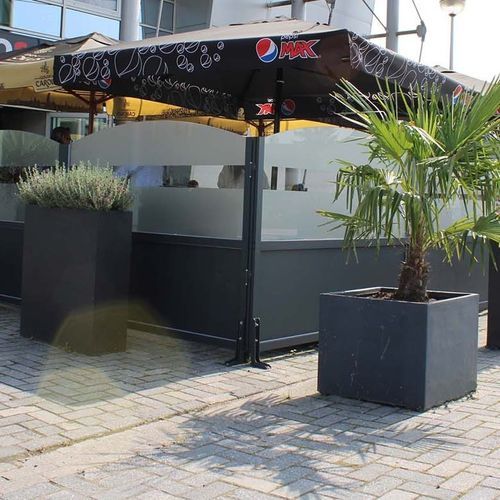 Paravent contemporain - Venise - Van Hoof - en verre / en aluminium / pour restaurant