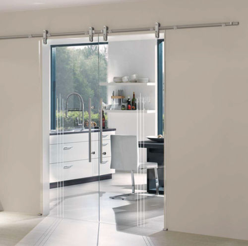Porte double vantaux - FLORA - ALLIAVERRE - d'intérieur / en verre / coulissante