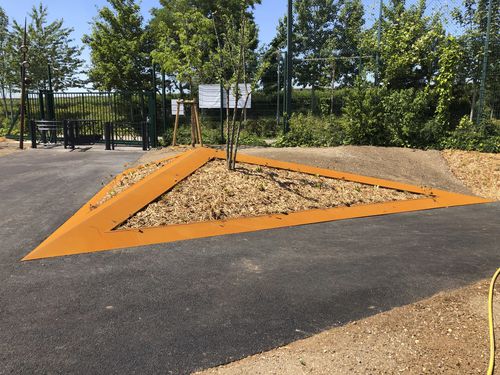 Bordure de jardin - PK70 - de pelouse / pour aménagement paysager / en acier COR-TEN®