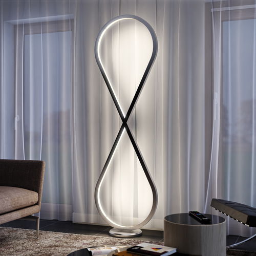 Lampe sur pied - INFINITY IN FLOOR - Oleant Lighting - en aluminium / en polycarbonate / contemporaine