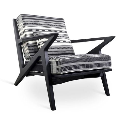Fauteuil contemporain - Z-CHAIR - ALANKARAM - en tissu / bois / à coussins