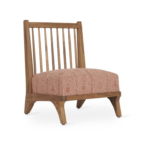 Fauteuil contemporain - ERKIN - ALANKARAM - en tissu / bois / rouge