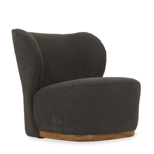 Fauteuil contemporain - FOLA - ALANKARAM - en tissu / tapissé / noir