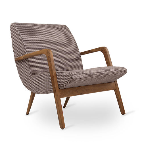 Fauteuil contemporain - OPAK - ALANKARAM - en tissu / noir / de salon
